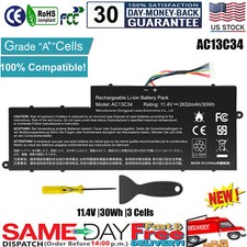 AC13C34 30Wh Battery for Acer Aspire V5-122P E3-111 3ICP5/60/80 KT.00303.005 picture