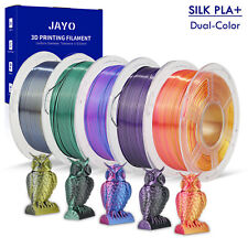JAYO 5Rolls Dual-Color SILK PLA+ 3D Printer Filament 1.75mm Shiny 1.1KG Spool picture