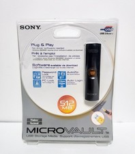 Vintage SONY Micro Vault USB Storage Media 512MB Virtual Expander - New Sealed picture