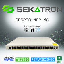🔀 Cisco CBS250-48P-4G 48-Port Gigabit PoE+ Smart Switch • 4× Gigabit SFP ⚡ picture