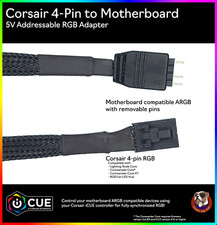 Corsair RGB Fan To Aura/Mystic Light (Motherboard) A-RGB Adapter picture