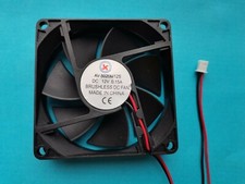 2 pcs Brushless DC Cooling Fan 12V 8020S 7 Blades 80x80x20mm 2pin Sleeve Bearing picture