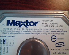 Hard Disk Drive IDE Maxtor Quickview 6L120P0 120GB PATA133 234441648 BAJ41G20 picture
