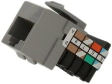 Leviton 41108-RG3 Category 3 QuickPort Connector, Grey picture
