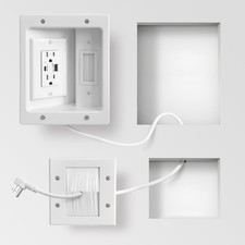 GEVINFA inWall TV Cable Management Kit with Power, Dual Outlets, USBA & USBC ... picture