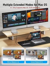 LEMORELE SPECS: LEMORELE USB C TO DUAL HDMI ADAPTER TC73 PLUS - GRAY - GRAY picture
