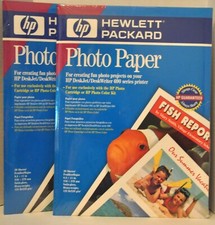 2 Pkgs Sealed HP Photo Paper Satin-gloss Heavyweight 8.5x11 20 Sheets Each Pack picture