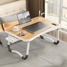 Laptop Bed Table - Multi Functional Tray Holder with Cup Holder. picture