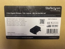 STARTECH 1 PORT GIGABIT MIDSPAN POE + INJECTOR 802.3AT, 802.3AF ULN3-7 picture