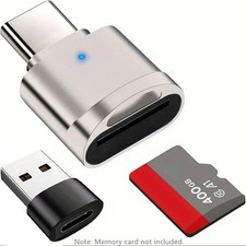 USB C SD Card Reader - Zinc Alloy TF Adapter for MacBook, Laptop, Samsung Galaxy picture