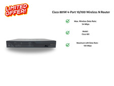 Cisco 881W 4‑Port 10/100 Wireless‑N Router – Secure VPN, Wi‑Fi, IOS picture