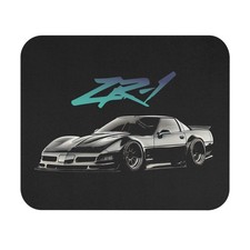 C4 Corvette ZR-1 Mouse Pad – Custom Black & Silver Sports Car Design picture