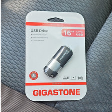 Gigastone Classic Series 16GB USB 2.0 Flash Drive Black Silver Water Resistant picture