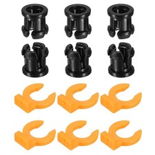 6 Set 3D Printer Tube Coupler Set Joint Connector 7.5mm OD x 4mm ID Black/Orange picture