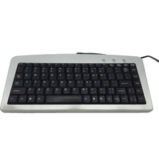 Vintage Adesso AKB-901 Slim USB Wired Keyboard Black QWERTY 2005 Plug Play PC picture