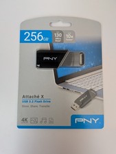 PNY 256GB Attaché X USB 3.2 Gen 1 Flash Drive, Advanced 256GB, Black and Gray picture