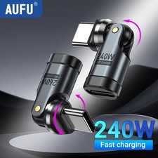 Aufu Pd240w USB C to Type C Otg Adapter 540 Rotation 5a Fast Charge Cable Conver picture