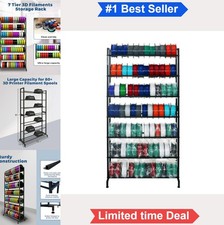 3D Printer Filament Rack 7 Tier Metal Heavy Duty Storage 80 kg Capacity Spools picture