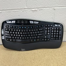 Logitech K350 Wireless Wave Keyboard Ergonomic Y-R0053 Tested No USB Dongle picture
