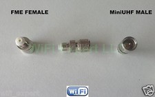 1 x Mini UHF Male Plug to FME Female Jack RF Coax Adapter Connector Converter US picture