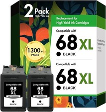 68XL 68 Ink Cartridges Black Combo Pack Compatible for HP68 68 XL 68 Ink Cartrid picture