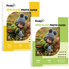 Lot Koala Glossy / Semi-gloss Thin Photo Printer Paper 8.5x11 for Inkjet & Laser picture