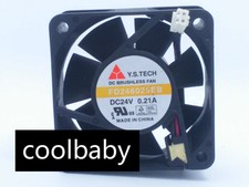 2pcs Y.S.TECH FD246025EB 6025 60mm DC 24V 0.21A power inverter axial cooling fan picture