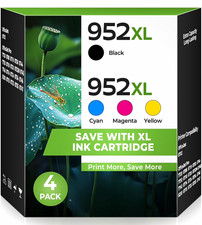 952XL Compatible Ink Cartridge 4-Pack Black Cyan Magenta Yellow for HP picture