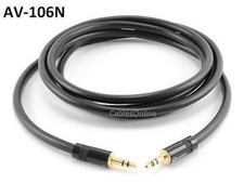 6ft 3.5mm Male/Male Premium 22AWG Gold-Plated Audio Cable, CablesOnline AV-106N picture