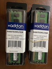 ( 5 Qty.) New addon 2GB DDR2 667MHz DIMM Memory RAM AA667D2N5/2GB picture