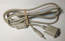Vintage DB9 9 Pin Female to 3.5mm Male Plug Serial Cable RS232 to 1/8 inch picture