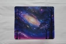 Space trees night Mouse Pad | Colorful | Handmade | Non-Slip | NEW 8.5x7.1in picture