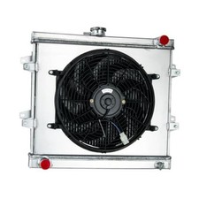 3-Row Aluminum Radiator + Shroud Fan | TIG Welded, Lightweight & High picture