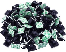 100Pcs Cable Clips Self-Adhesive Cord Management Wire Holder Organizer Clamp US picture