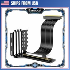 PCIe 4.0 X16 Riser Cable Vertical GPU Mount Bracket Graphics Card Holder Kit picture