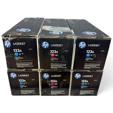 HP 123A LaserJet Toner Lot - Cyan Q3971A + Magenta Q3973A (Set of 6) picture