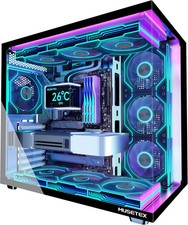 Y6 PC Case, Pre-Installed 7 Infinity Mirror PWM ARGB Fans, ATX Mid Tower Compute picture