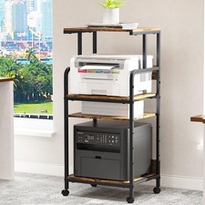 Arbuxzuy 4 Tier Printer Stand with Storage Shelf, Large Tall Printer Cart wit... picture