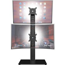 Adjustable vertical dual monitor stand desk riser mount frame picture
