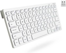Macally Small Wireless Keyboard Compact Keyboard | Mini Keyboard Slim and Quiet picture