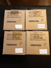 Lot 4 Genuine Xerox Phaser 6510 CMYK ExtraHC Toner 106R03480,106R03690,3691,3692 picture