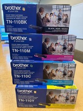 Set of 4 Brother TN-110 Laser Printer Cartridges, (Black, Magenta, Cyan, Yellow) picture