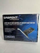 Sabrent 4 port sata pci host controller card with raid function new picture