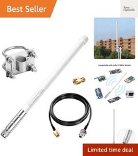 Waterproof 5.8dBi Meshtastic Lora 915MHz Fiberglass Antenna with 20Ft Extensi... picture