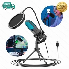 USB Condenser Microphone PC Laptop RGB Gaming Streaming Podcast 🚛✅ picture