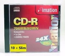 Imation CD-R 700MB/80 Min 24X (CD, One Disc Only) - Ships within 12 hours picture