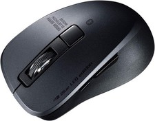 Sanwa Supply Bluetooth 5.0 Mouse Silent Blue LED 5 Buttons Black MA-BTBL155BK picture