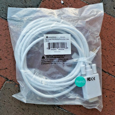 NEW 10ft Gold Plated 32AWG Mini DisplayPort / Thunderbolt to VGA Cable White picture