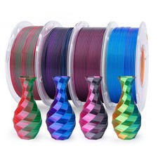 250g 3D Printer Silk PLA Filament Bundle Assorted Colors 1.75mm 4 Pack picture