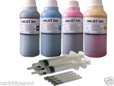 4x250ml ND® water-base Acid dye inkjet ink for any textile fabric printing picture